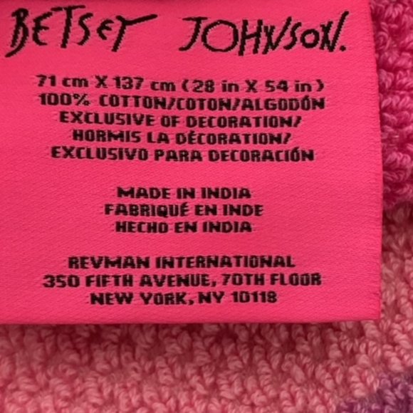 BETSET JOHNSON Bathroom Towel *& 20% OFF if you buy 4 items I sell !!* - Picture 2 of 5